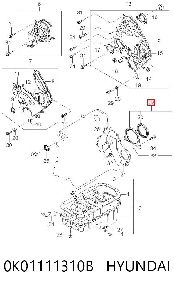 Retén del cigüeñal KIA Sportage I SUV (K00) (1994 - 2004) precio, desde 6,37 EUR