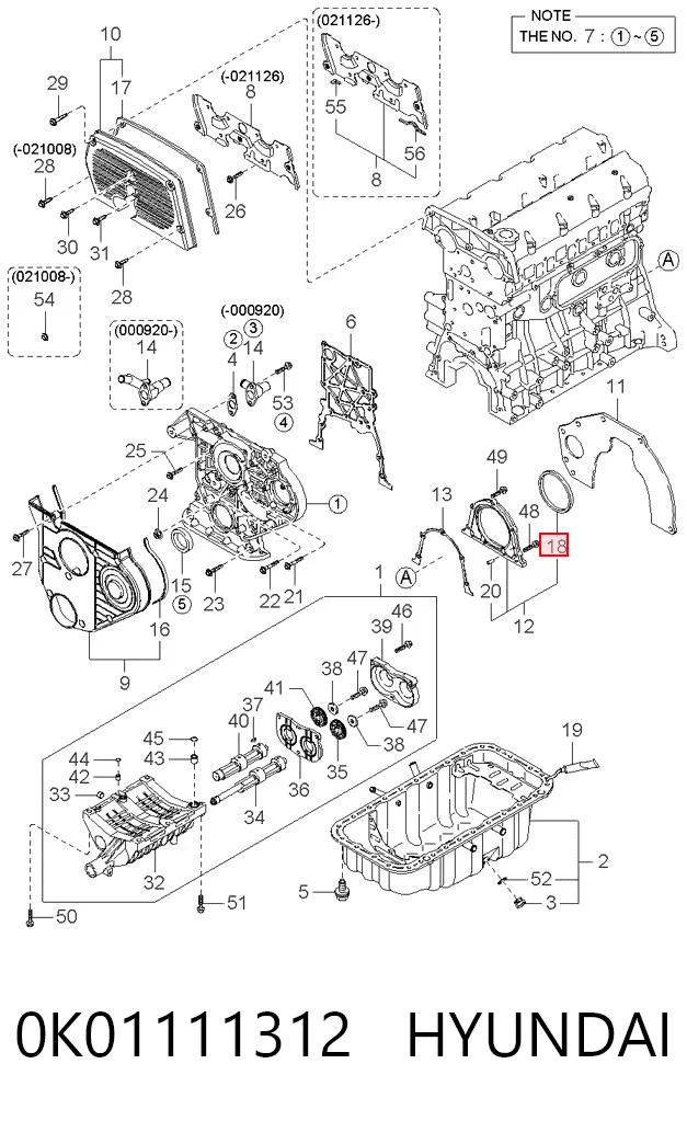 0K01111312 Hyundai/Kia