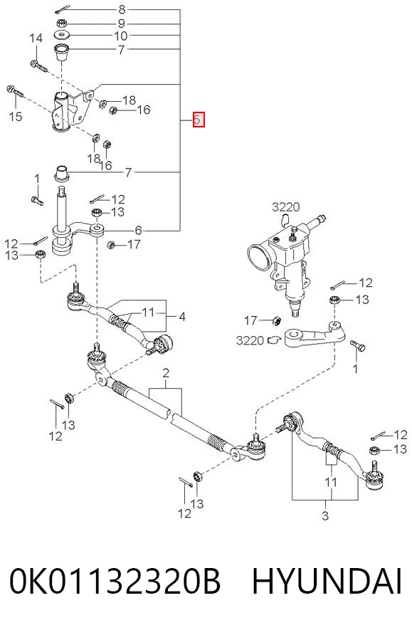 0K01132320B Hyundai/Kia