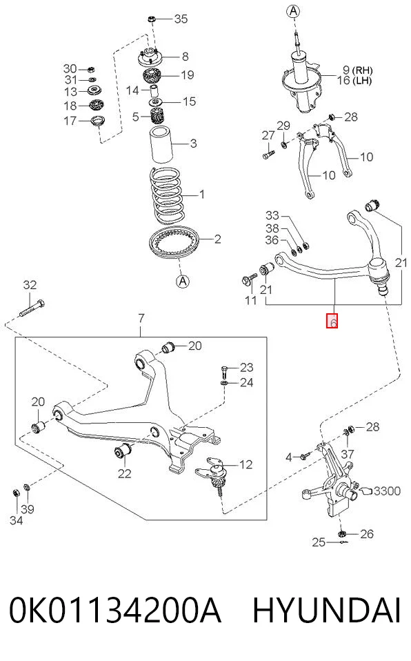 0K01134200A Hyundai/Kia