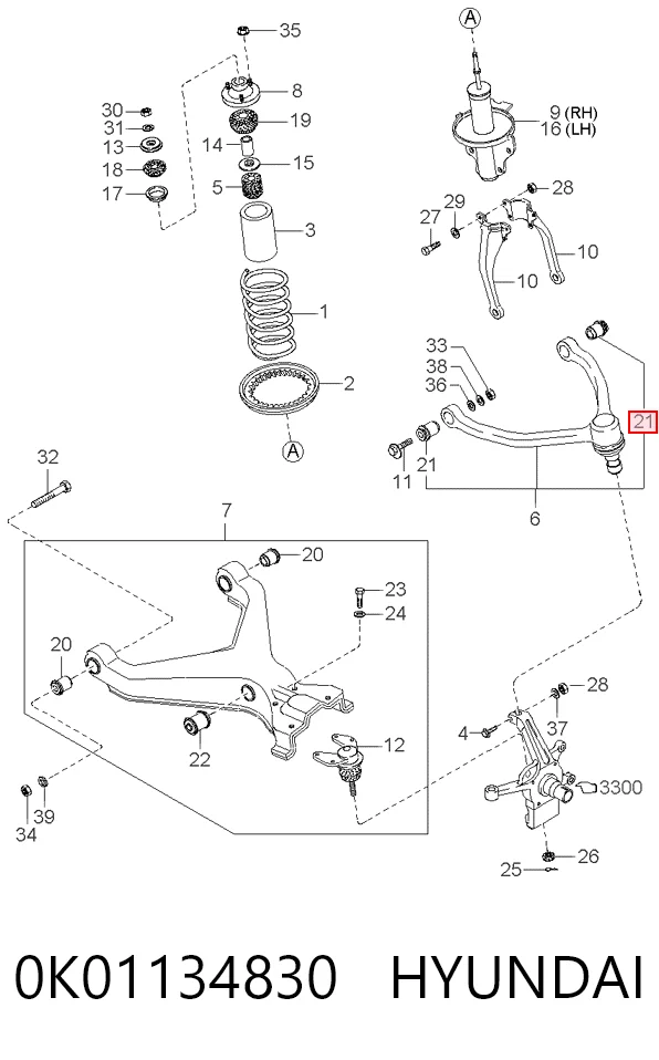 0K01134830 Hyundai/Kia