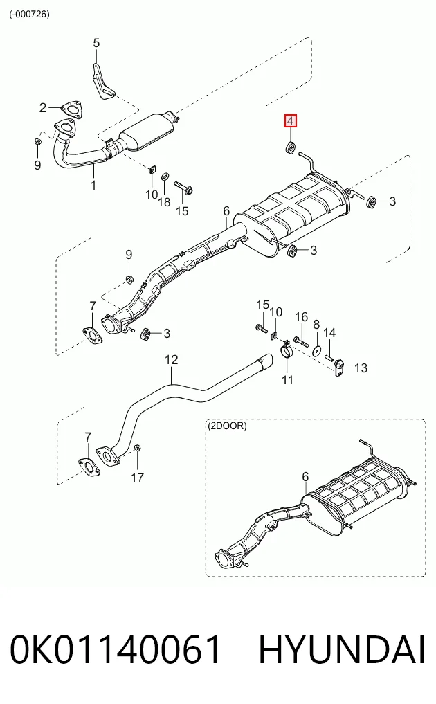 Comprar MB906126 Mitsubishi Soporte de tubo de escape