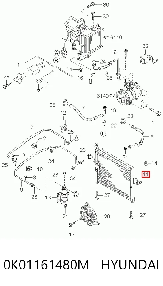 Comprar Condensador de aire acondicionado KIA Sportage  K00 a bajo precio