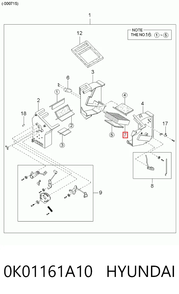 0K01161A10 Hyundai/Kia
