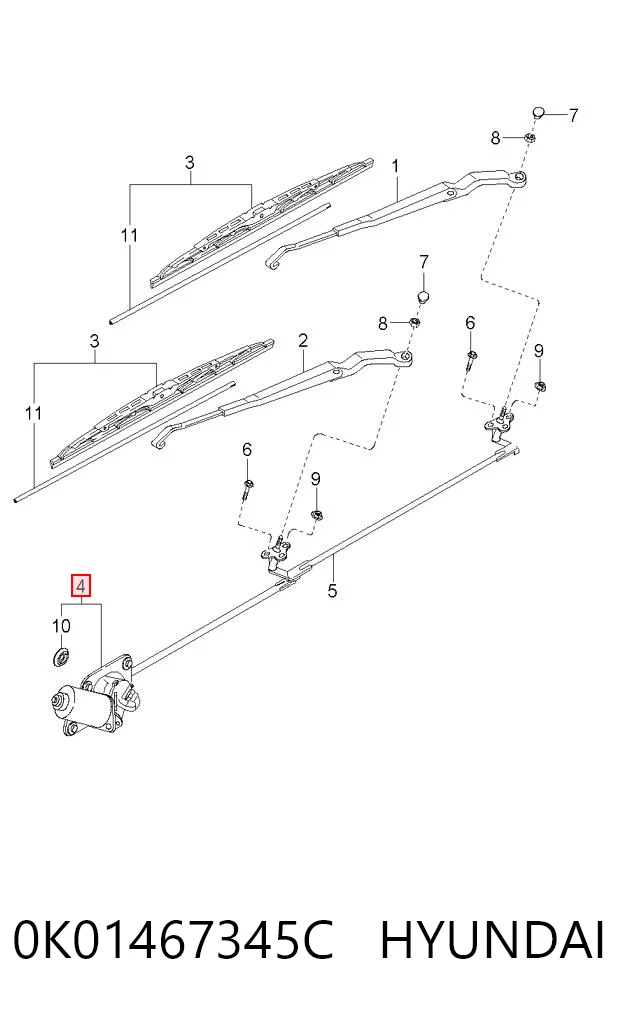 Comprar Motor del limpiaparabrisas KIA Sportage  K00 a bajo precio
