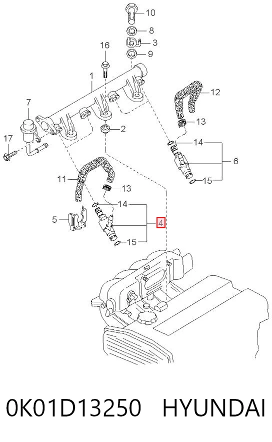 Inyector para KIA Sportage K00