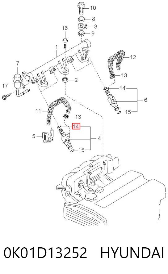 0K01D13252 Hyundai/Kia