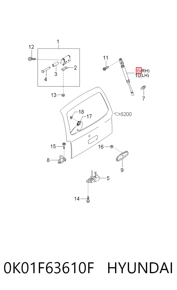 0K01F63610F Hyundai/Kia