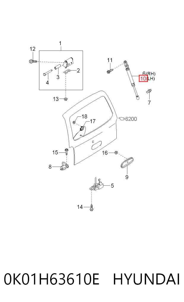 0K01H63610E Hyundai/Kia