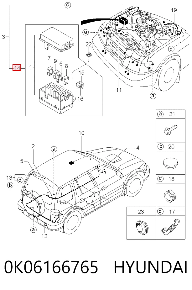 Caja de fusibles para KIA Sportage K00