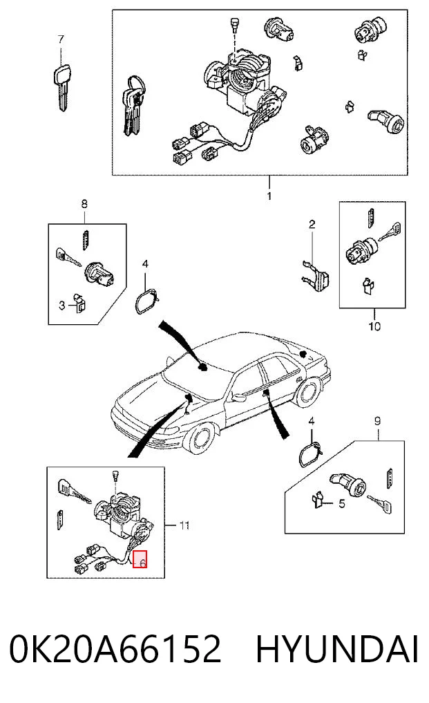 Comprar Conjunto de contactos del interruptor de encendido KIA Sportage K00 a bajo precio