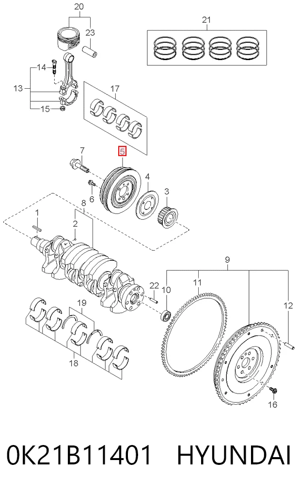 Comprar Polea de cigüeñal KIA Rio I DC