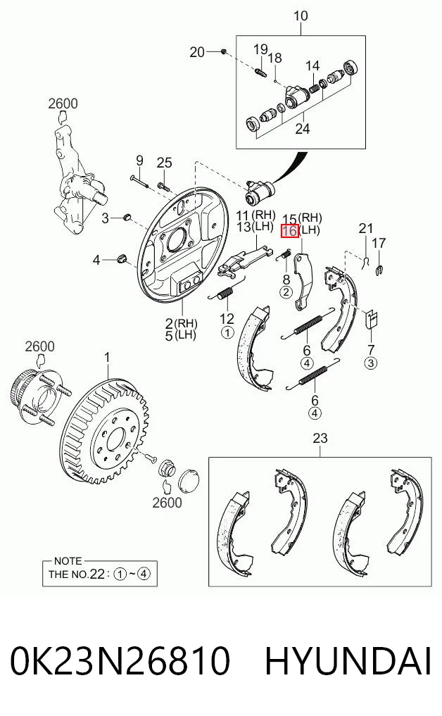 Comprar Juego de reparación del freno de estacionamiento KIA Rio I DC a bajo precio