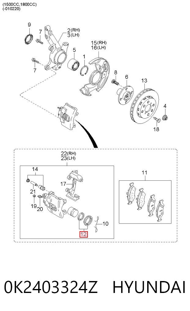 0K2403324Z Hyundai/Kia