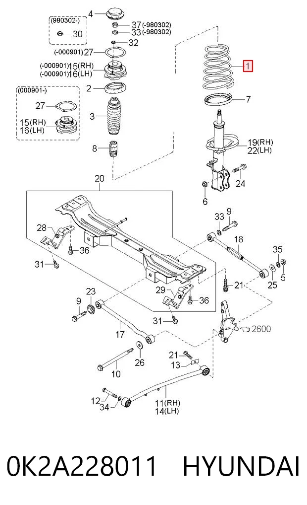 0K2A228011 Hyundai/Kia