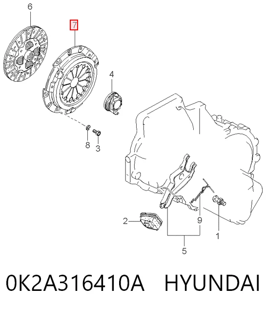 0K2A316410A Hyundai/Kia