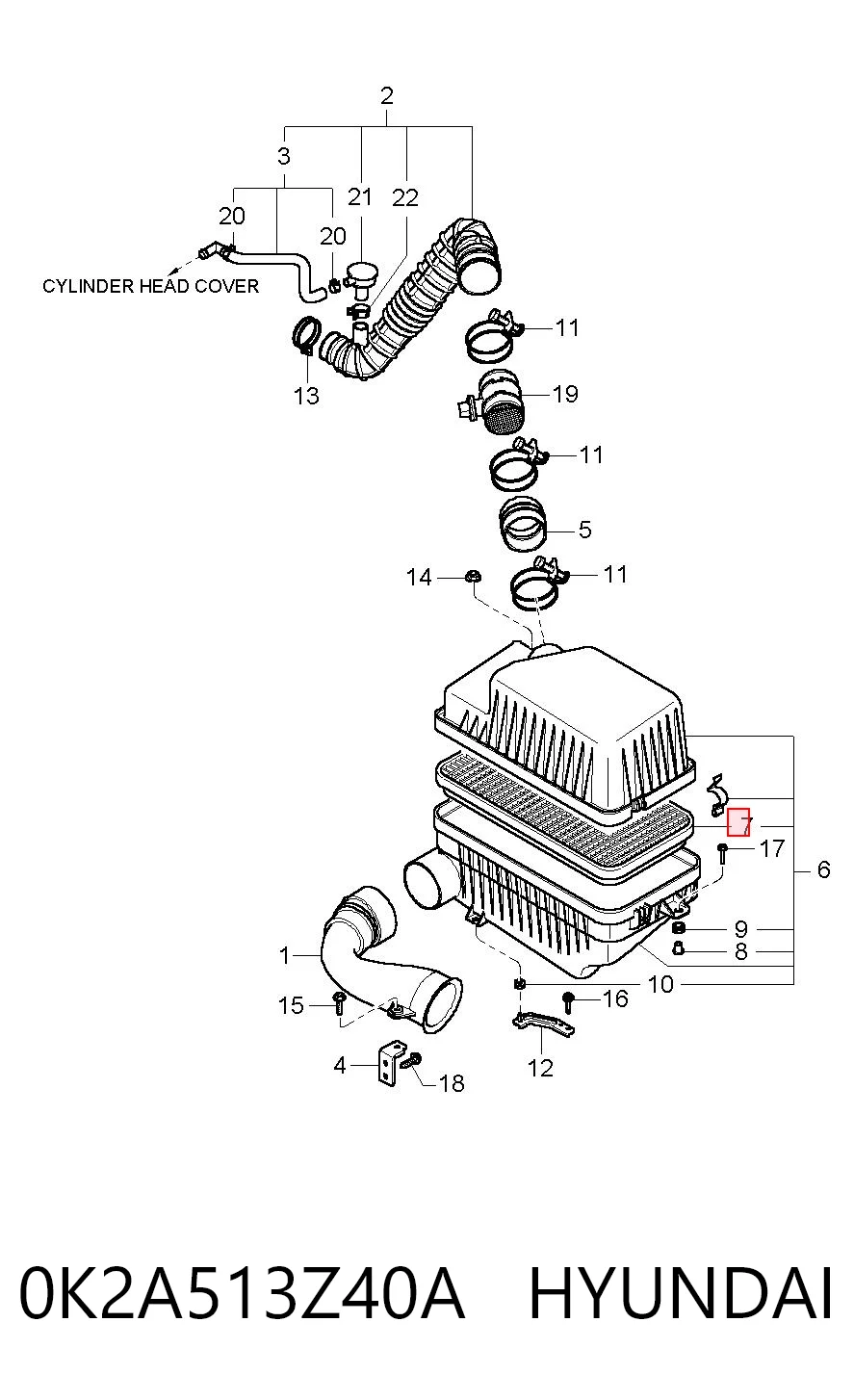 0K2A513Z40A Hyundai/Kia
