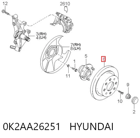 0K2AA26251 Hyundai/Kia