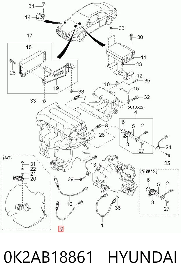 Sonda de oxígeno KIA Carens I monovolumen (FC) (1998 - 2002) precio, desde 53,26 EUR