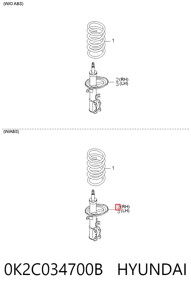 0K2C034700B Hyundai/Kia