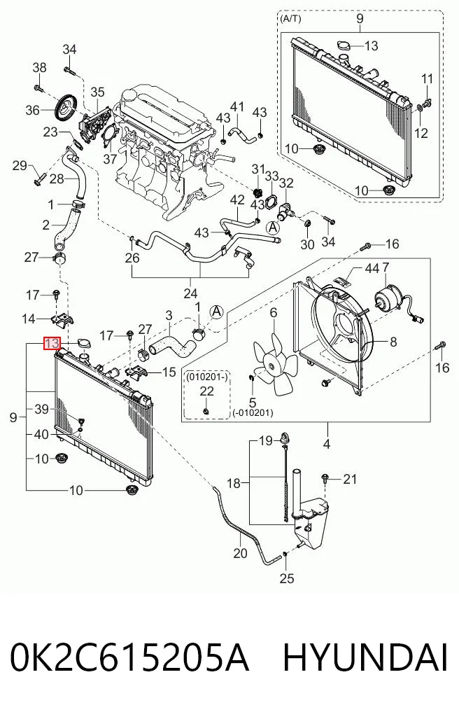 0K2C615205A Hyundai/Kia