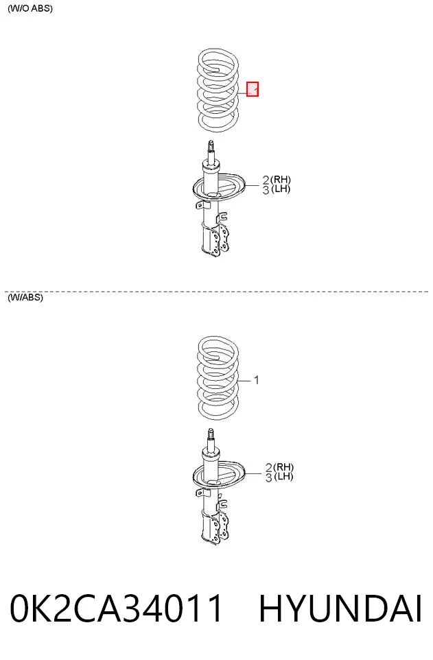Muelle delantero KIA Carens I monovolumen (FC) (1998 - 2002) precio, desde 43,79 EUR