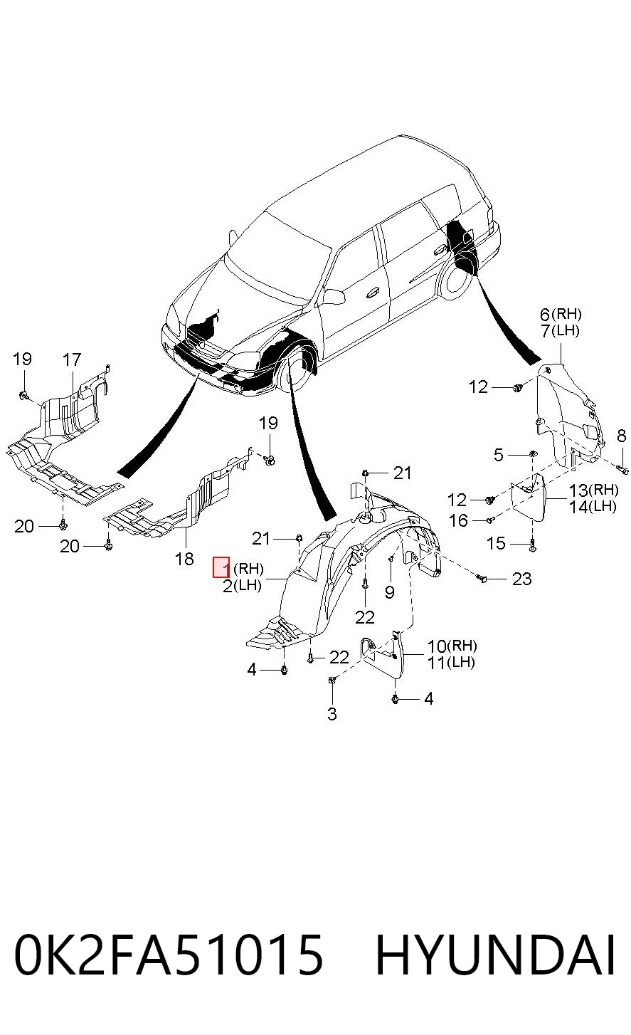 Paso rueda delantero derecho para KIA Carens I FJ