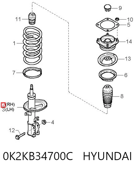 Comprar K490A68 NPS Amortiguador delantero derecho