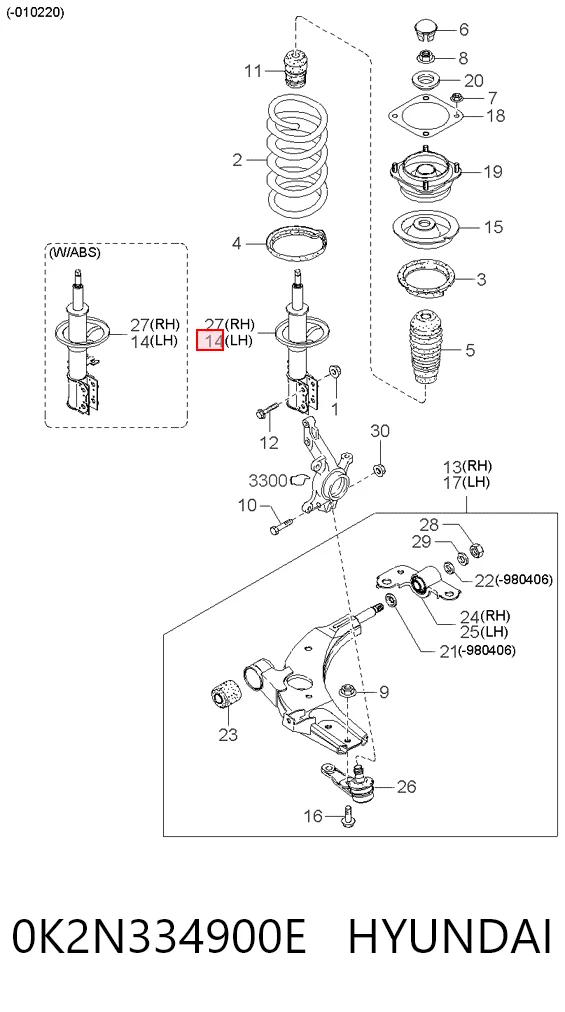 0K2N334900E Hyundai/Kia