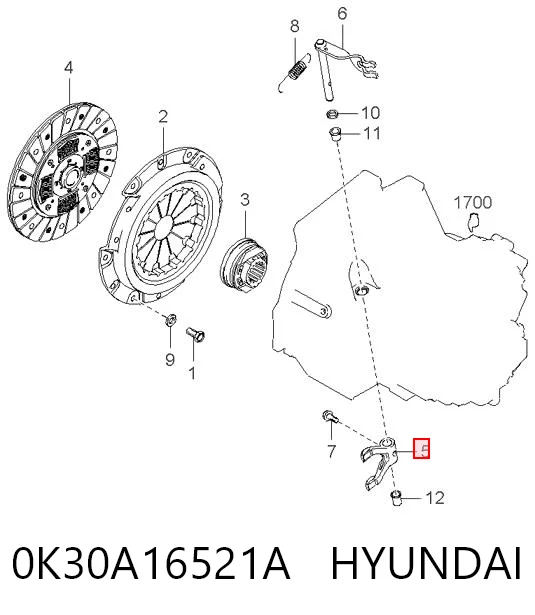 Comprar Horquilla de embrague KIA Rio I DC a bajo precio