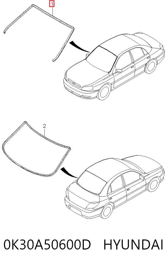 Moldura de parabrisas para KIA Rio