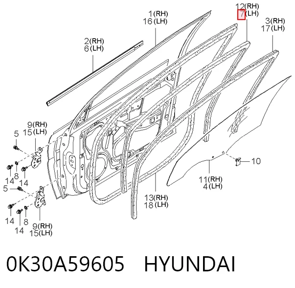 0K30A59605 Hyundai/Kia