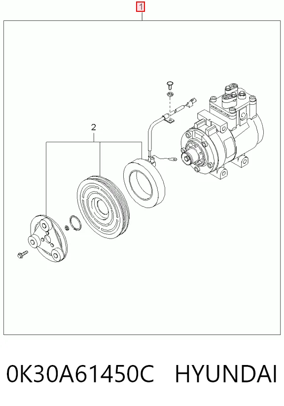 Compresor climatizador KIA Rio (2002-2005)