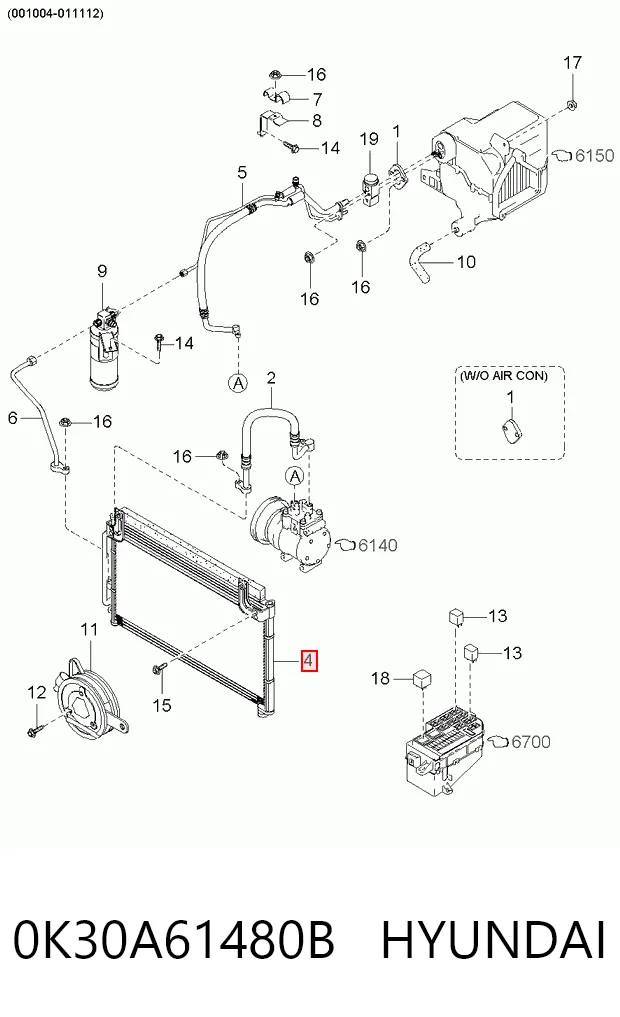 Aire acondicionado capacitor KIA Rio I hatchback (DC) (2000 - 2006) precio, desde 56,63 EUR