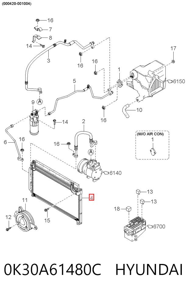 Comprar Condensador aire acondicionado KIA Rio I DC
