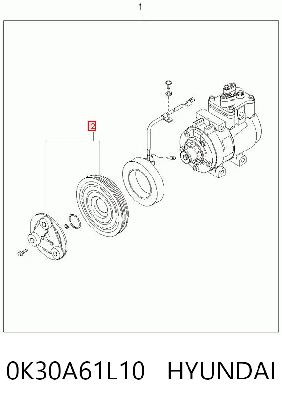 Comprar Embrague (bobina magnética) del compresor de aire acondicionado KIA Rio I DC a bajo precio