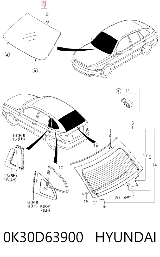 Parabrisas para KIA Rio