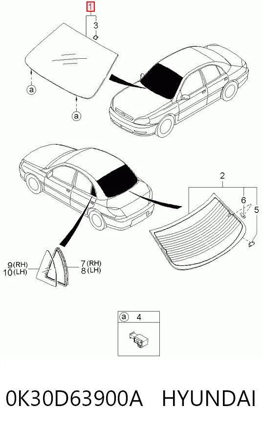 Parabrisas delantero  para KIA Rio  
