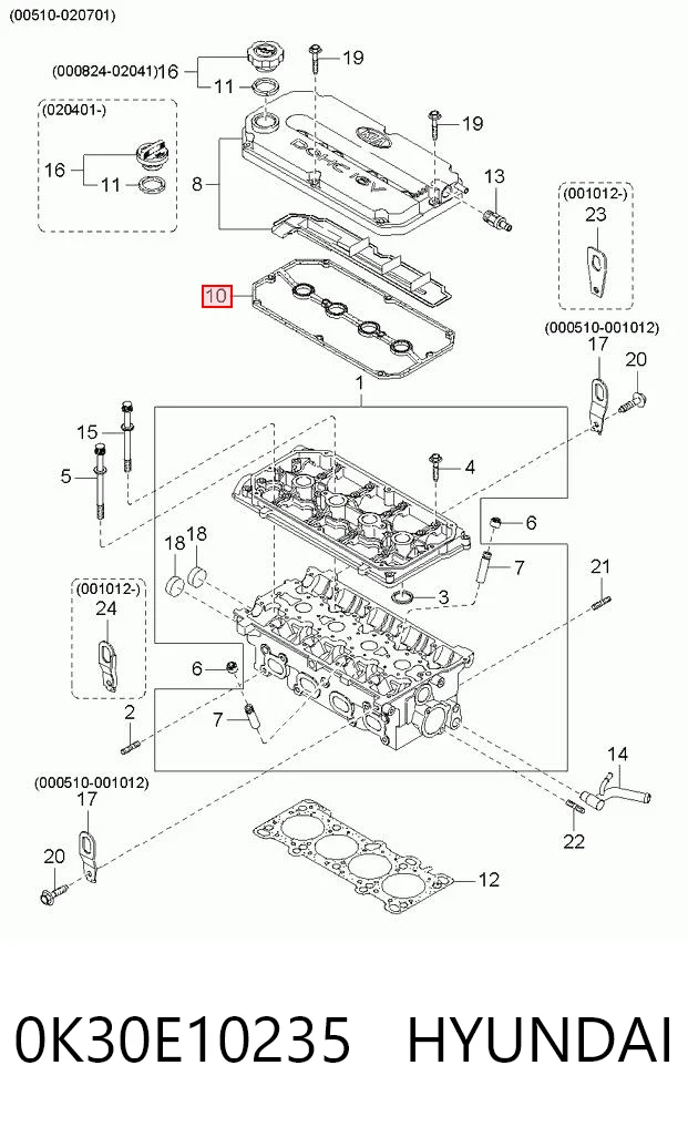 0K30E10235 Hyundai/Kia