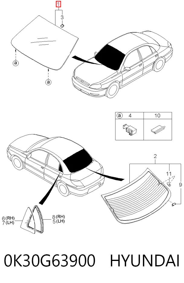 Cristal parabrisas KIA Rio sedán (2001 - 2005) precio, desde 93,57 EUR