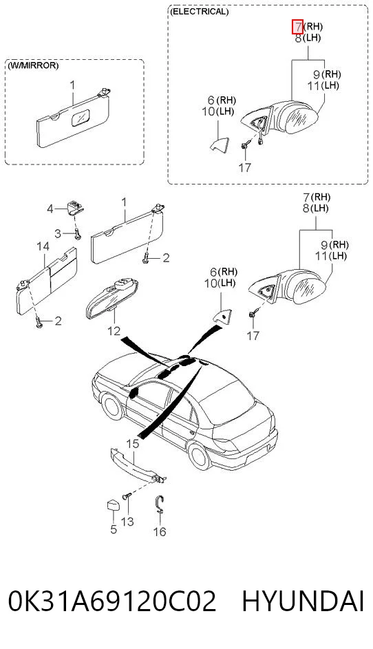 0K31A69120C02 Hyundai/Kia