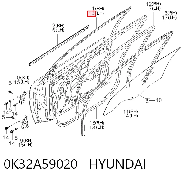0K32A59020 Hyundai/Kia