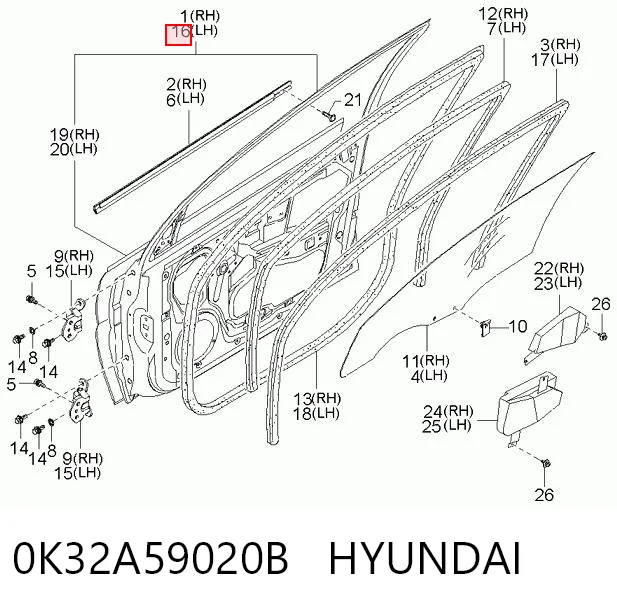 0K32A59020B Hyundai/Kia