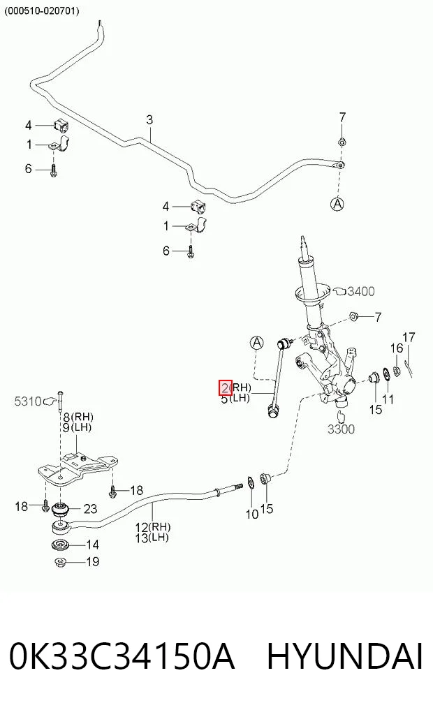 0K33C34150A Hyundai/Kia