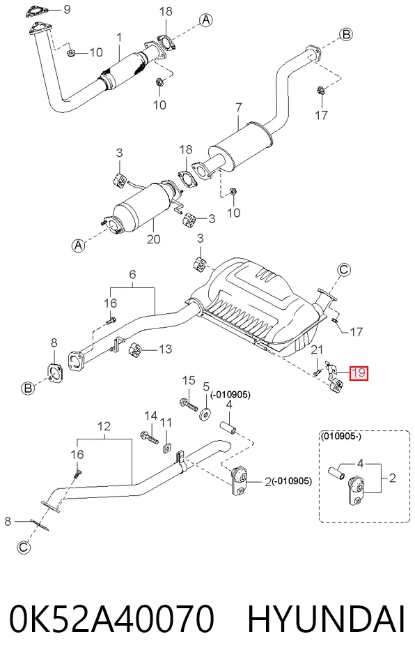 0K52A40070 Hyundai/Kia