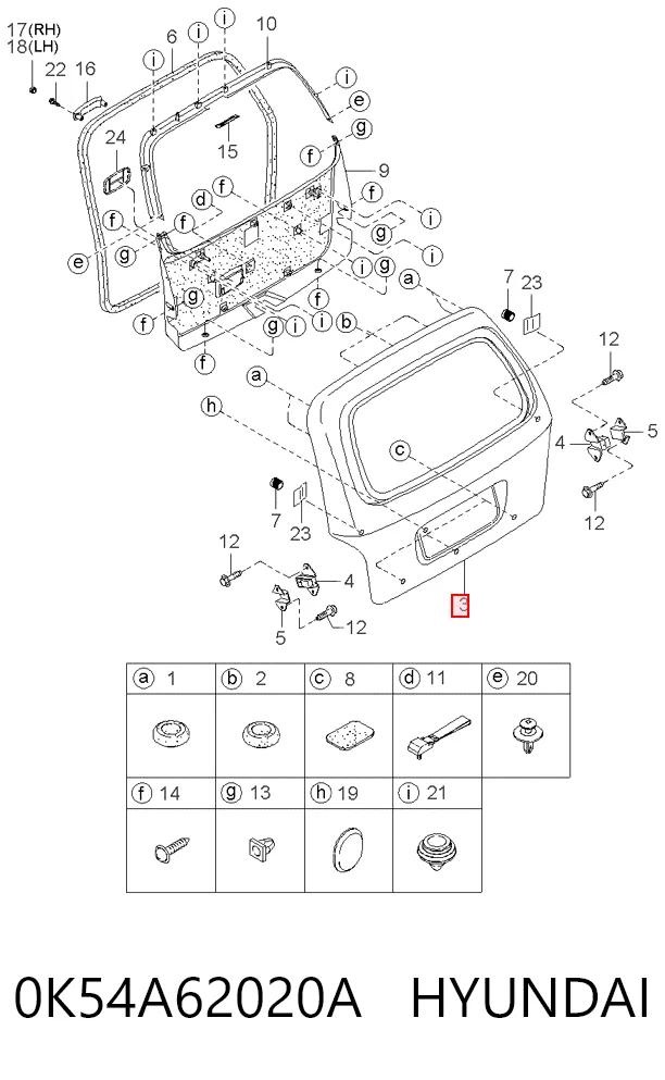 Comprar Puerta trasera del maletero (portón trasero) KIA Carnival II GQ a bajo precio