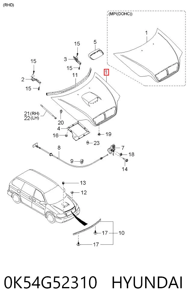 0K54G52310 Hyundai/Kia