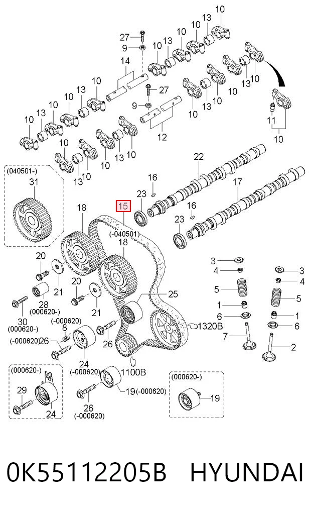 0K55112205B Hyundai/Kia