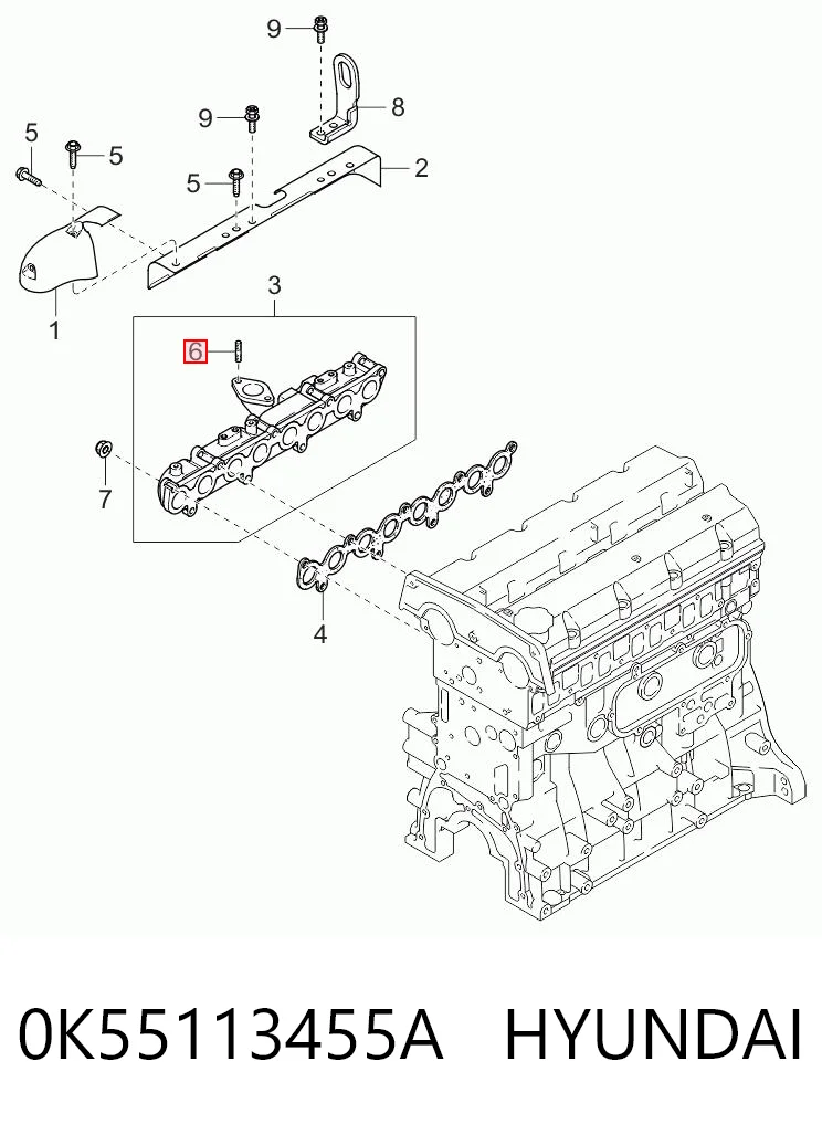 0K55113455A Hyundai/Kia