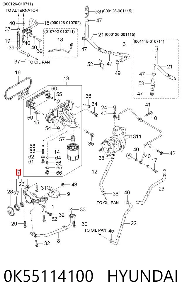 Bomba de aceite KIA Carnival II (2001-2005)